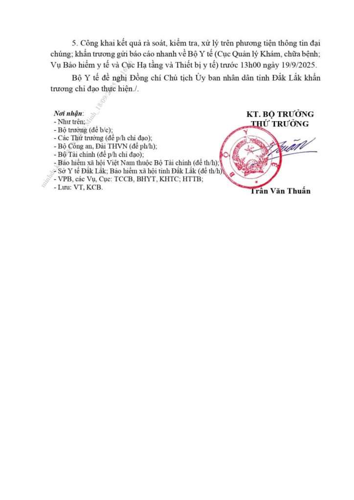 Bộ Y tế yêu cầu khẩn trương kiểm tra, xác minh thông tin liên quan Bệnh viện Đa khoa vùng Tây Nguyên 2 Z7028901019322 6559ac27a0c41ee534a38f8af85c2600